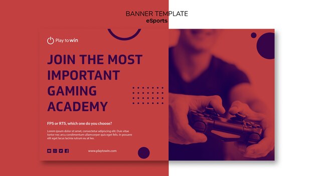Esports concept banner template