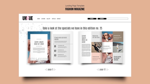 fashion magazine template design