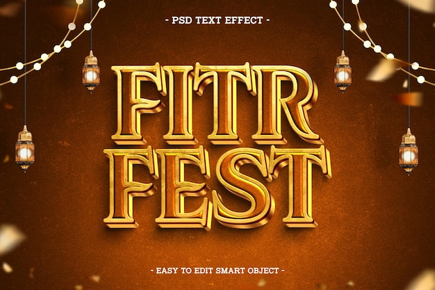 fitr fest editable text effect