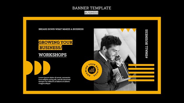 flat design banner business template