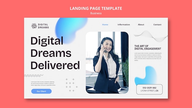 Flat design business template design