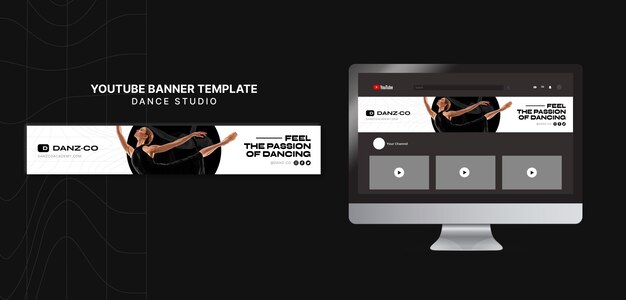 flat design dance studio template
