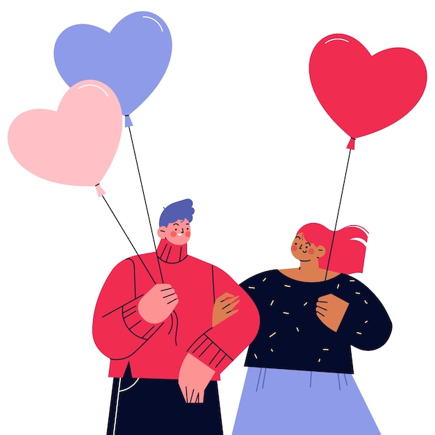 Flat design love illustration