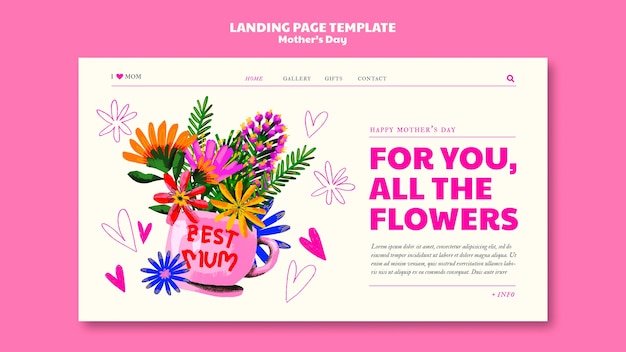 flat design mothers day template