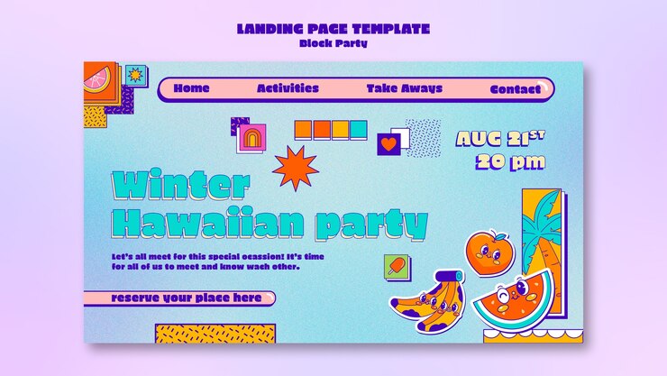 Gratis PSD flat flatt design landingssidemal for gatefest