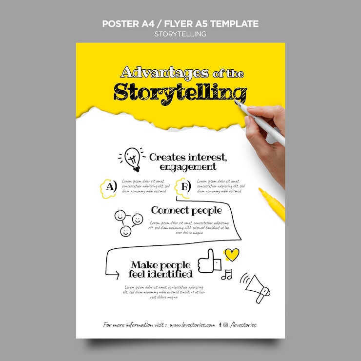 Gratis PSD flyermal for historiefortelling