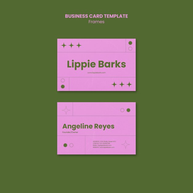 Frames business card template design