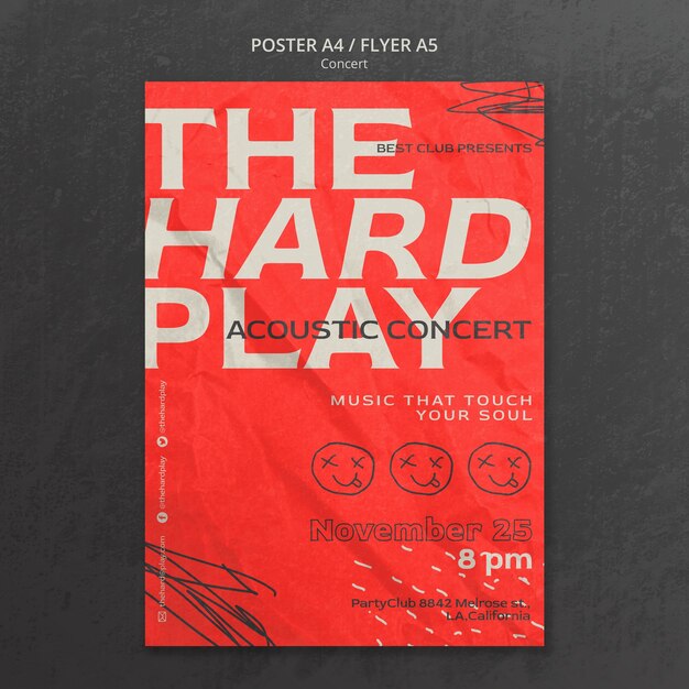 fun music concert poster template