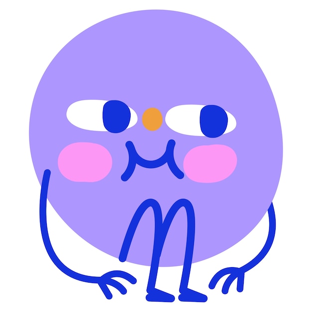 Funny character icon design
