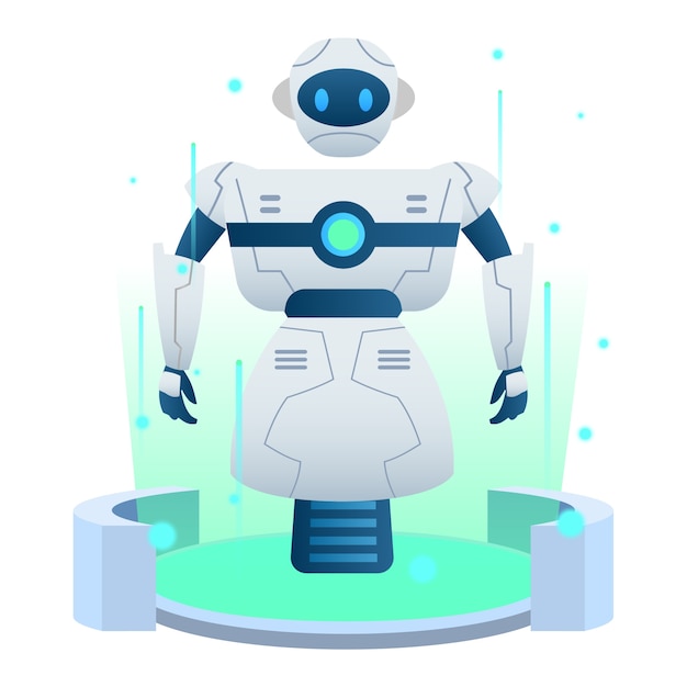 Futuristic robot illustration