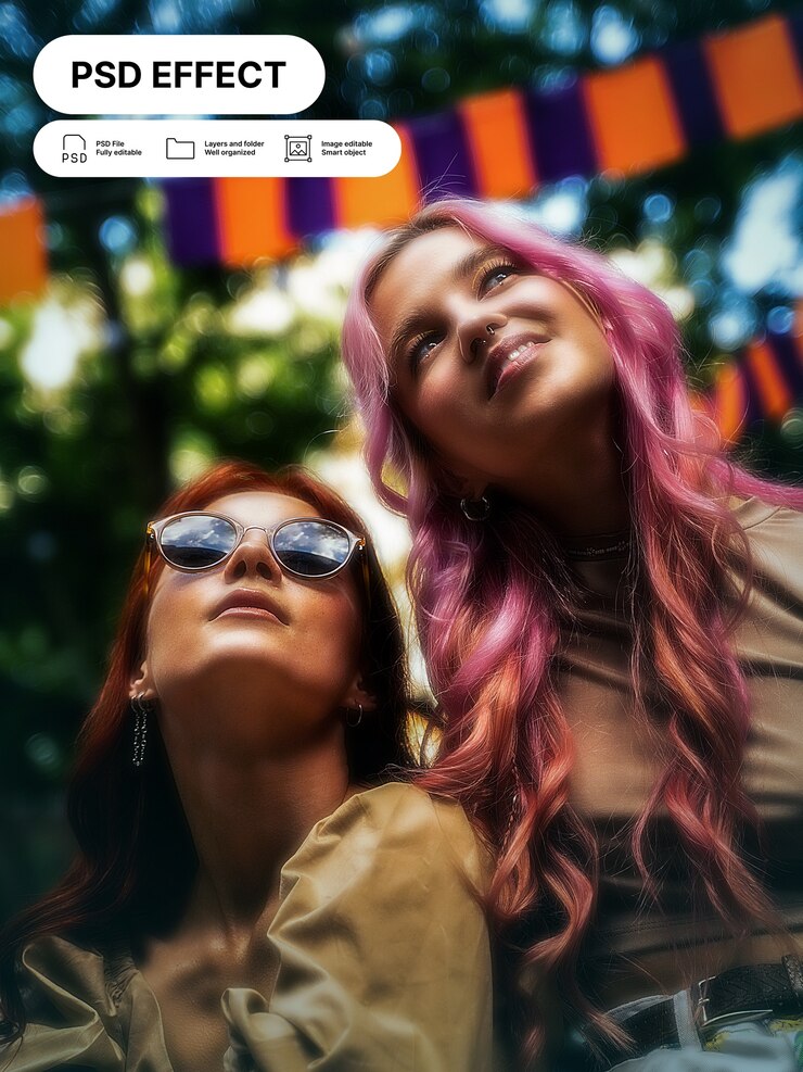 Gratis PSD glow  photo effect