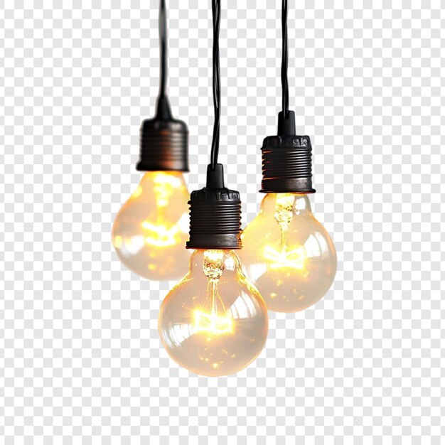 Glowing Vintage Bulbs Hanging