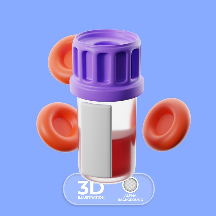Gratis PSD glucose test representation 3d illustration