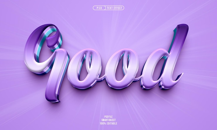 Gratis PSD god 3d redigerbar teksteffekt