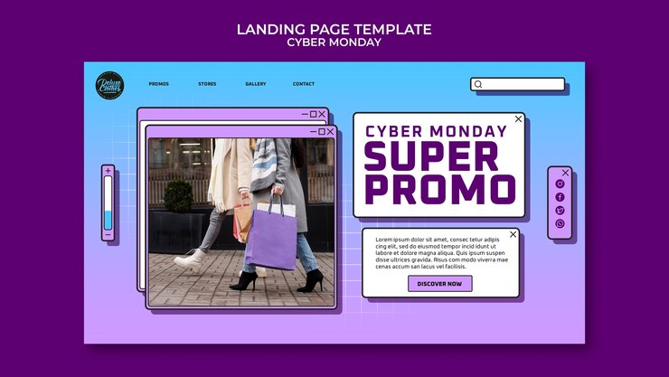 Gratis PSD gradient cyber monday-designmal