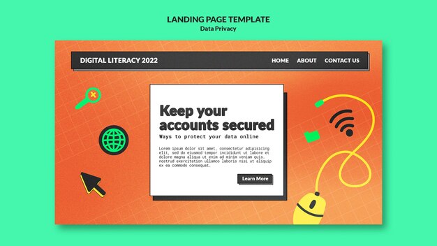 Gradient data privacy template