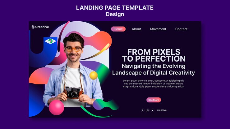 Gratis PSD gradient design skabelon