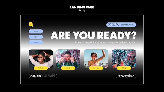 Gradient party template design