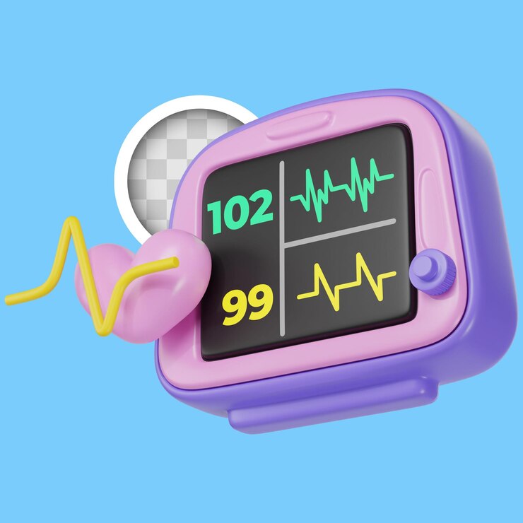 Gratis PSD heart monitor for medical use 3d illustration