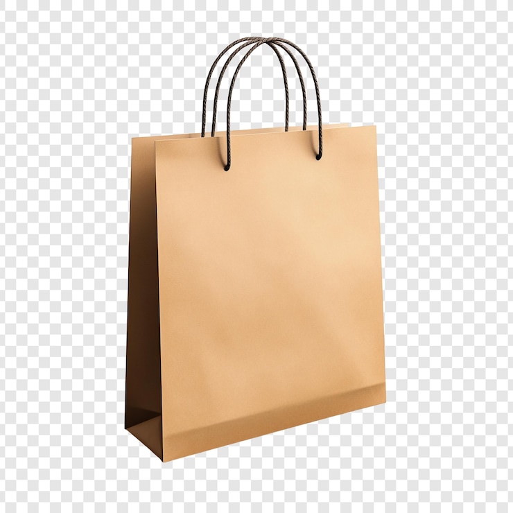 Gratis PSD highquality brown paper shopping bag mockup