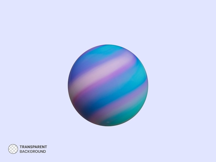 Gratis PSD holographic sphere shape illustration
