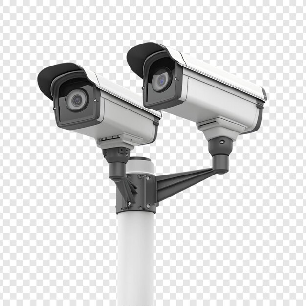 Høydefinisjons CCTV-sikkerhetskameraer montert på en stolpe