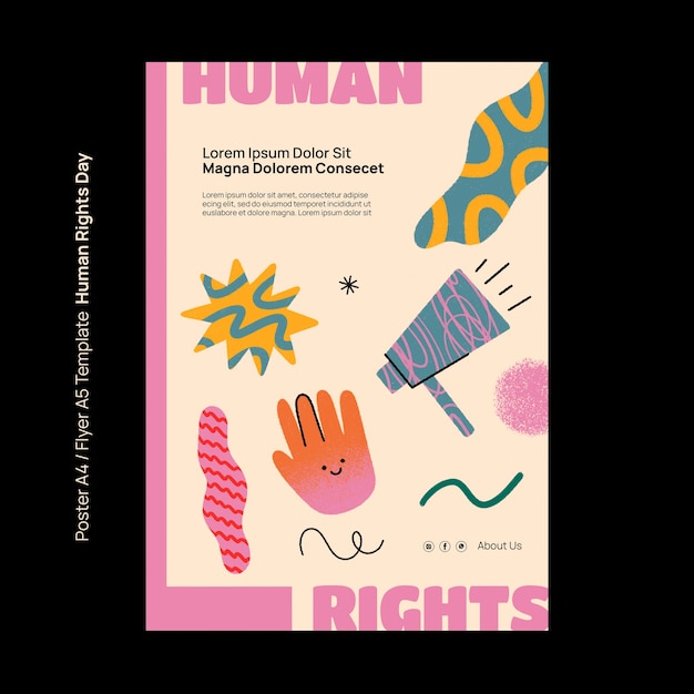 human rights day celebration poster template