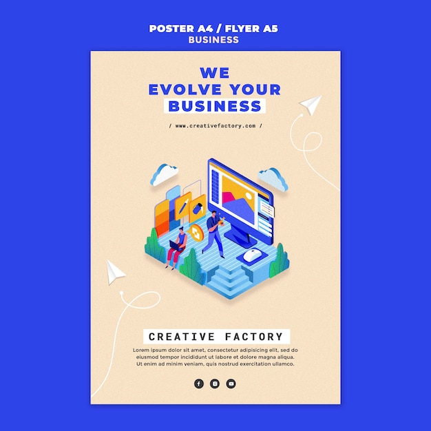 Illustrated business print template