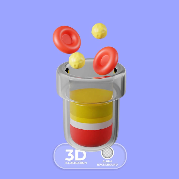 Gratis PSD immunology test graphic representation 3d illustration