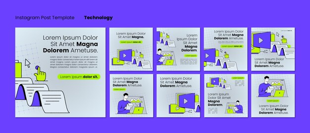 Instagram-innleggsamling for bruk av teknologi