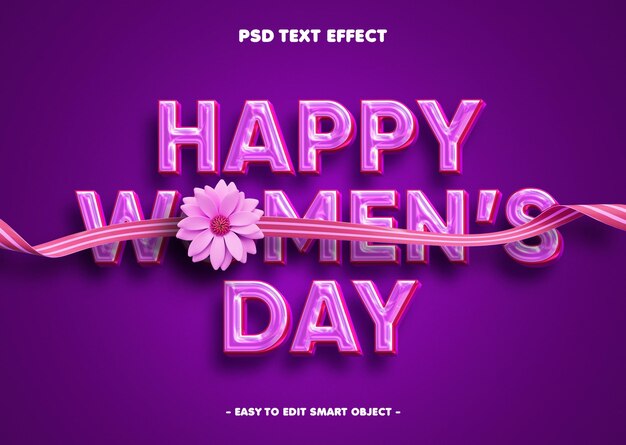 international womens day text effect