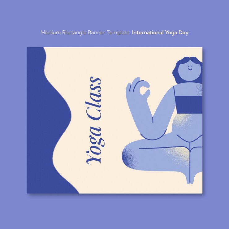 Gratis PSD international yoga day template design