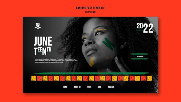 juneteenth landing page design template