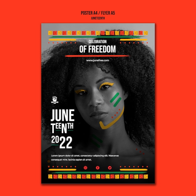 juneteenth poster design template