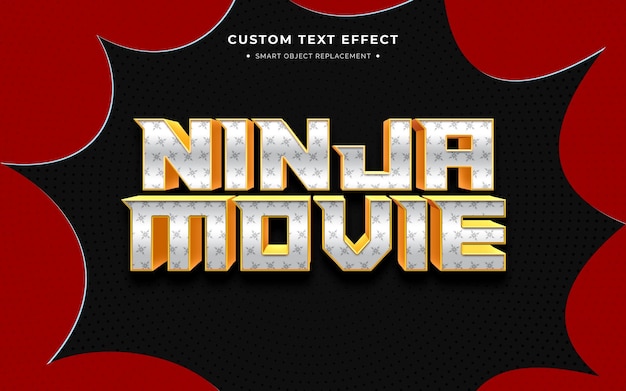 kids movie 3d text style effect