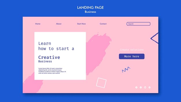 Kreativ landingsside for bedrifter