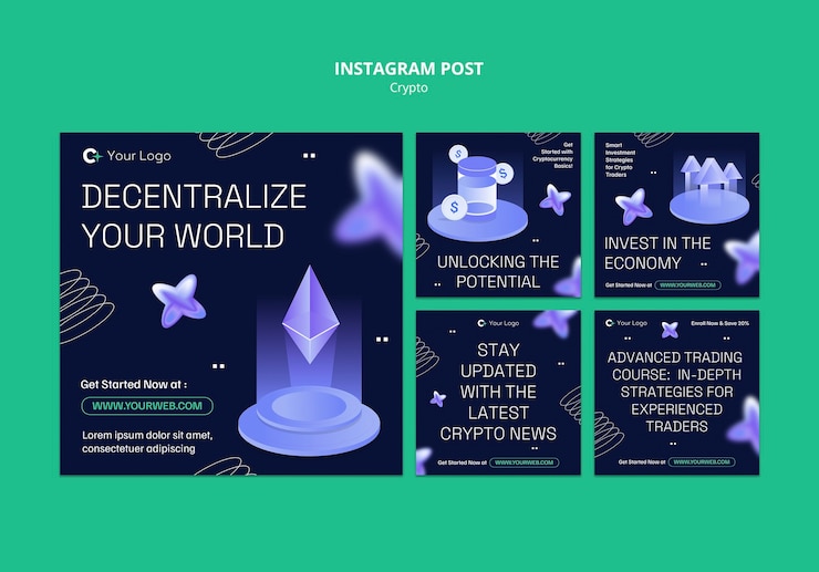 Gratis PSD kryptovaluta-konseptmal
