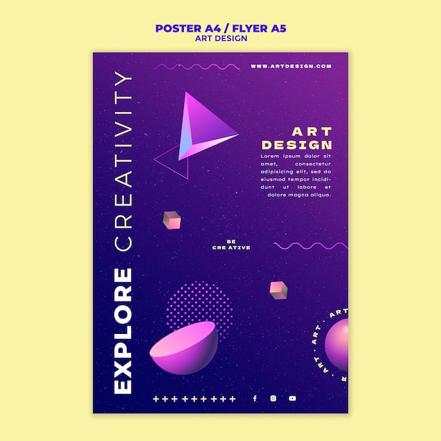 Kunstdesign-utskriftsmal