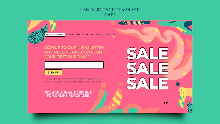 Gratis PSD landingsside for sommersalg
