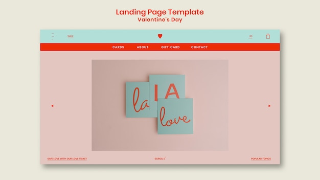 Landingssidemal for Valentinsdagen