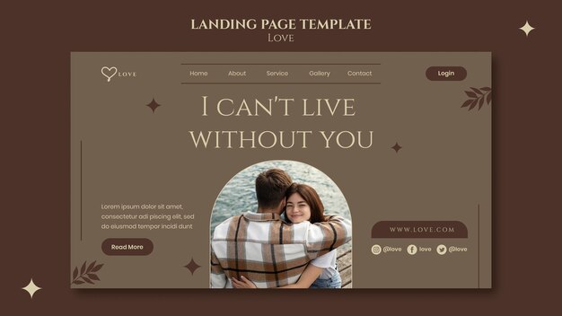 lovely couple landing page template
