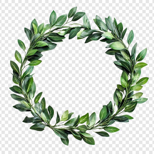 lush green leaf wreath a circular frame of natures beauty