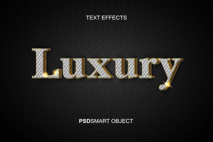 Gratis PSD luxury editable text effect luxury gold 3d text style