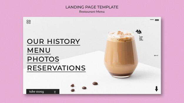 Mal for flat design restaurantmeny