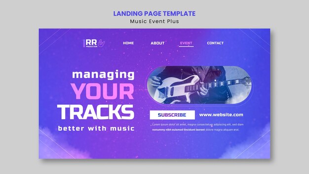 Mal for landingsside for musikkarrangement