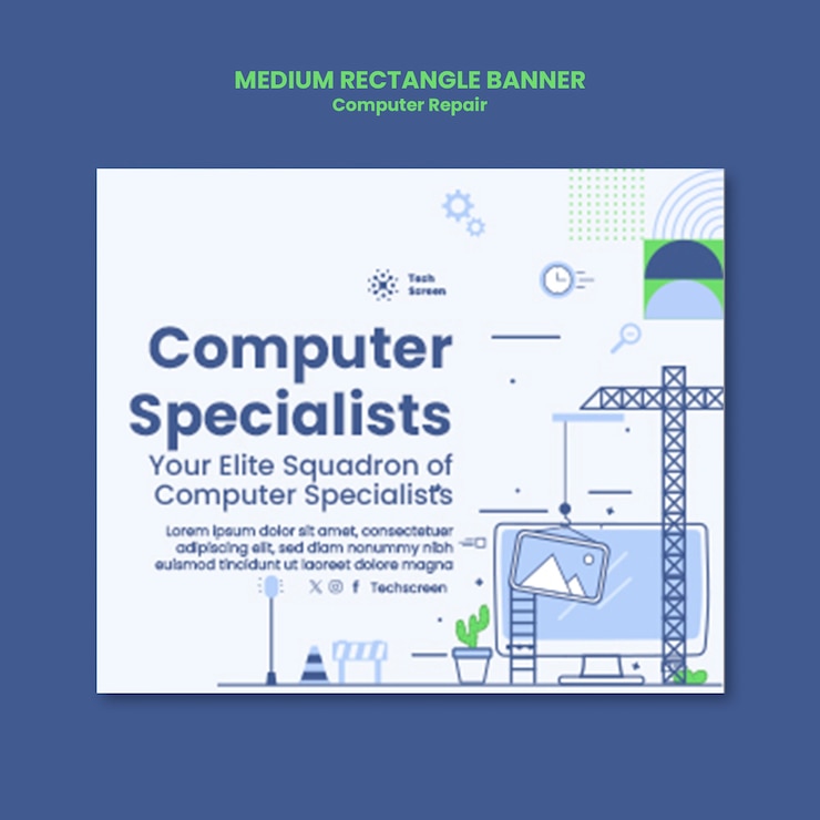 Gratis PSD maldesign for datareparasjon