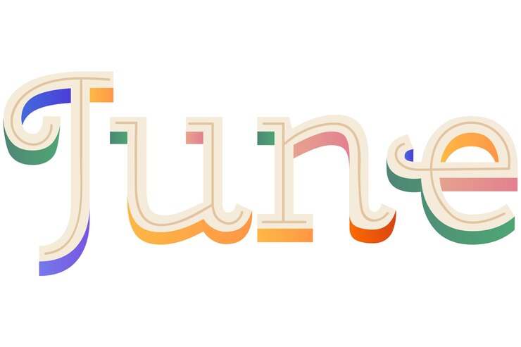 Gratis PSD måned lettering design