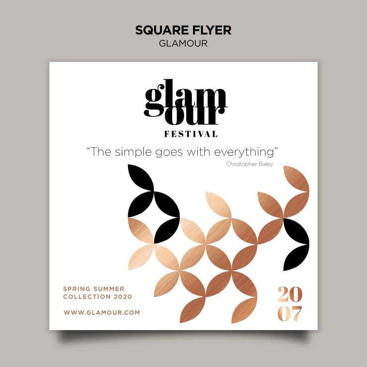Gratis PSD modern glamour flyer template