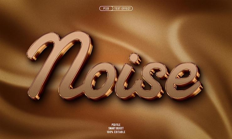 Gratis PSD noise 3d editable text effect