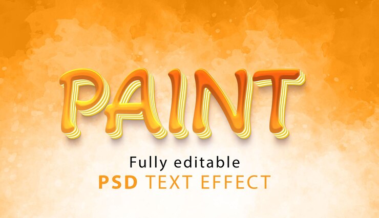 Gratis PSD paint style psd text effect